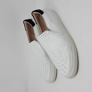Kate Spade Andy Perforated Leather Slip On Sneakers White Size 11